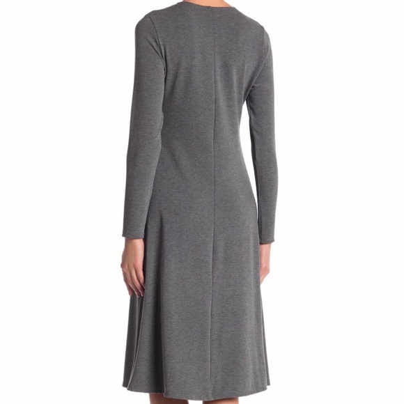 Go Couture Gray and White Crew Neck Dress NWT - Picture 5 of 8